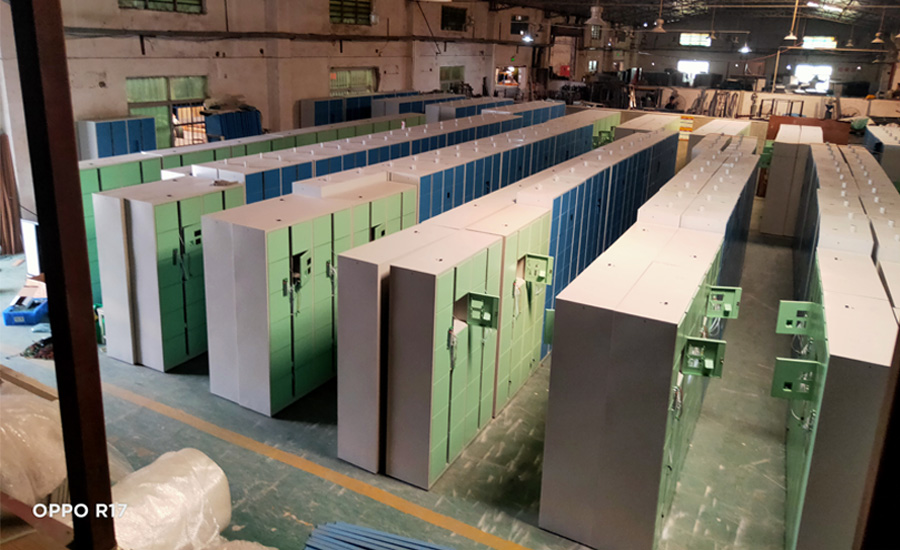 車間安裝智能儲(chǔ)物柜